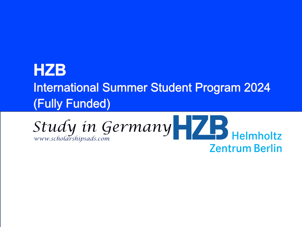 HZB International Summer Student Program 2024 in Germany. (Fully Funded)